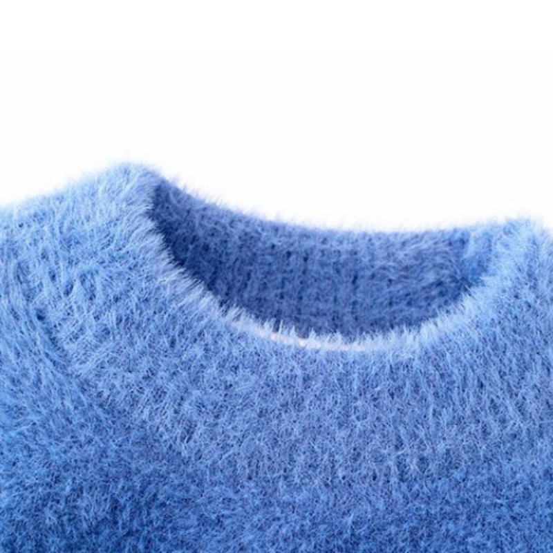 2023. aasta kevad ja sügis, uus lihtsus, mitmekülgne moodne lasteriided, ümara kaelusega pikkade varrukatega trenditriibuline plüüsis kampsun