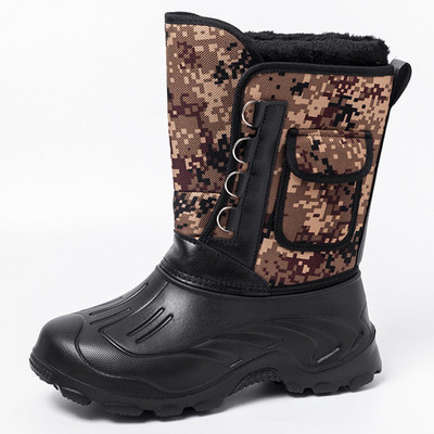 Cizme de iarnă pentru bărbați, impermeabile, 2022, anti-alunecare, pentru bărbați, cizme de zăpadă, pantofi cu platformă, cizme pentru bărbați, scurte, din pluș, pantofi de iarnă pentru bărbați, marimea plus 46