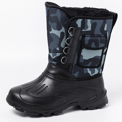 Cizme de iarnă pentru bărbați, impermeabile, 2022, anti-alunecare, pentru bărbați, cizme de zăpadă, pantofi cu platformă, cizme pentru bărbați, scurte, din pluș, pantofi de iarnă pentru bărbați, marimea plus 46