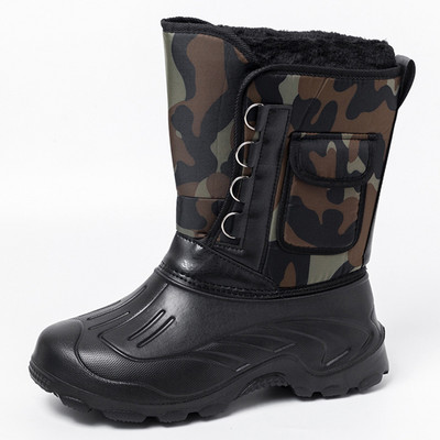 Cizme de iarnă pentru bărbați, impermeabile, 2022, anti-alunecare, pentru bărbați, cizme de zăpadă, pantofi cu platformă, cizme pentru bărbați, scurte, din pluș, pantofi de iarnă pentru bărbați, marimea plus 46