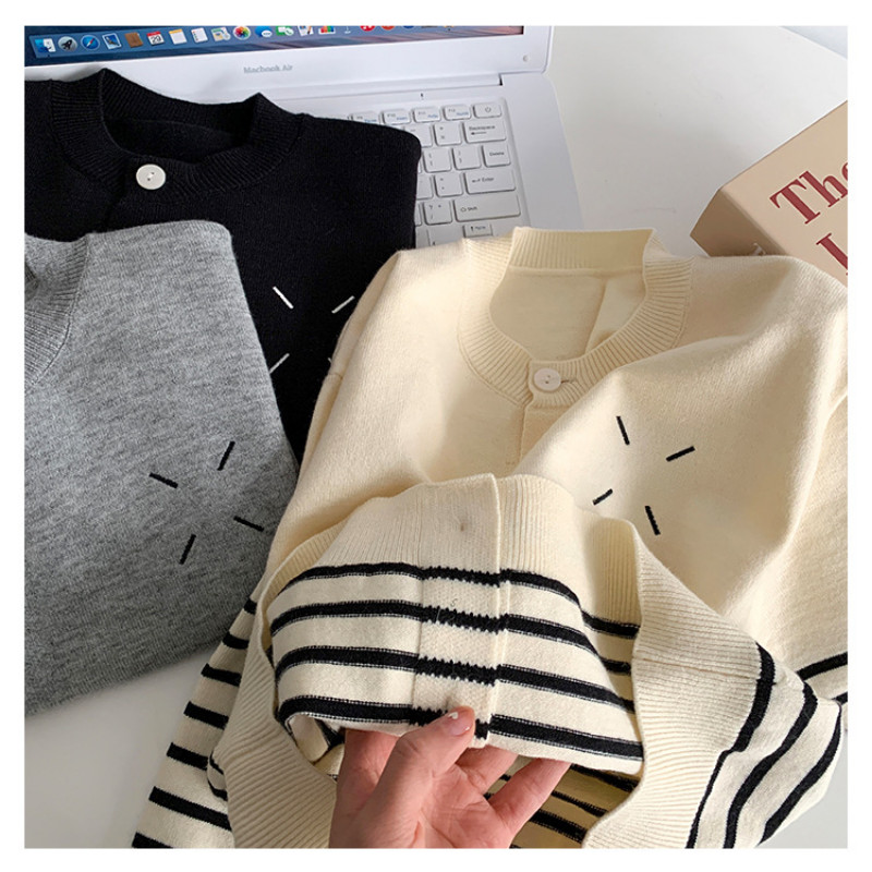 Laste kampsun 2023 jahe kevad-sügis korea stiilis vabaaja topp, tikitud uus moodne poiste lihtne kardigan