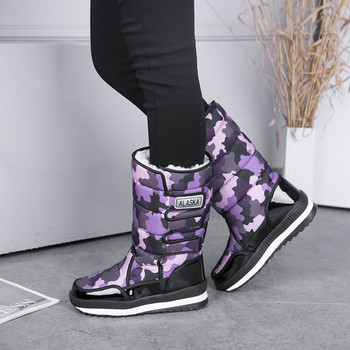 Hot Men Boots Winter Keep Warm Ποιότητα Mid-Calf Snow Boots Γυναικείες με κορδόνια Άνετα αδιάβροχα μποτάκια Chaussures Camouflage