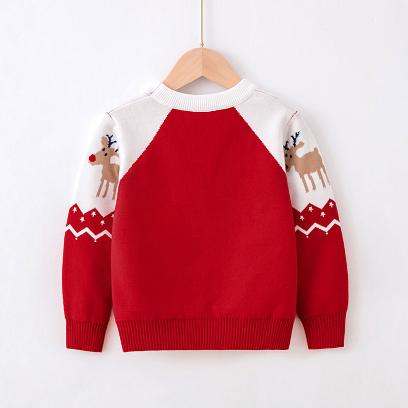 2023 Pulover cu imprimeu de Crăciun Băieți Fete Pulover Tricotat Haine din bumbac Toamnă Iarnă Crăciun Copii Moale Lână Moale Îmbrăcăminte Tricoturi