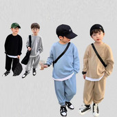 Kevadine Patchwork Baby Boys dressipluus + elastsed dressipükste komplektid Lastele dressipüksid Laste hüppaja püksid Jogger komplekt 1-12 aastat