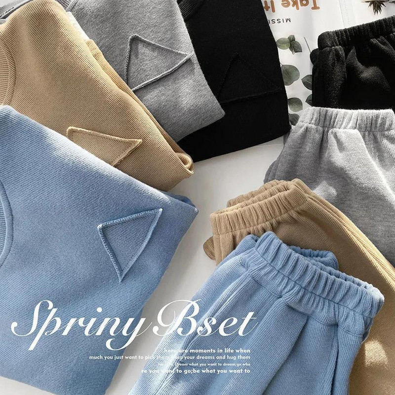 Kevadine Patchwork Baby Boys dressipluus + elastsed dressipükste komplektid Lastele dressipüksid Laste hüppaja püksid Jogger komplekt 1-12 aastat