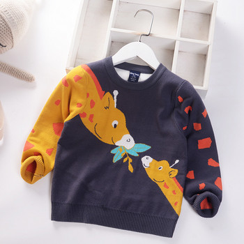 Детски пуловер Пуловер за момчета Пуловер за малко дете Джъмпер 2023 Есен Зима Ново детско облекло Анимационна мода Памучен бебешки пуловер