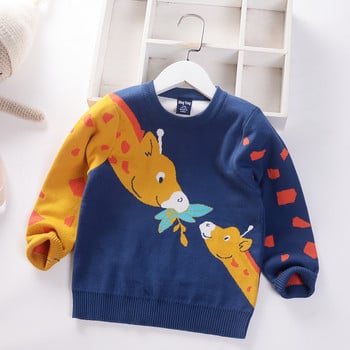 Детски пуловер Пуловер за момчета Пуловер за малко дете Джъмпер 2023 Есен Зима Ново детско облекло Анимационна мода Памучен бебешки пуловер