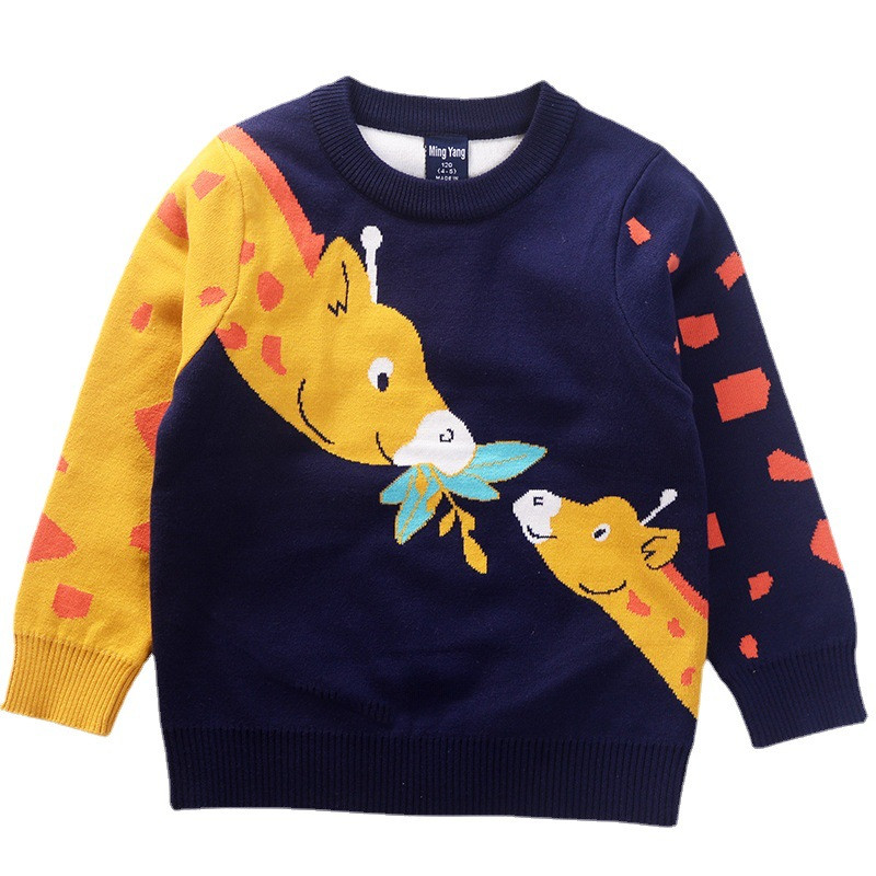 Laste kampsun Poiste Pullover Kampsun Väikelaste Kampsun 2023 Sügistalv Uued Lasteriided Multifilmid Mood Puuvillane Beebi kampsun