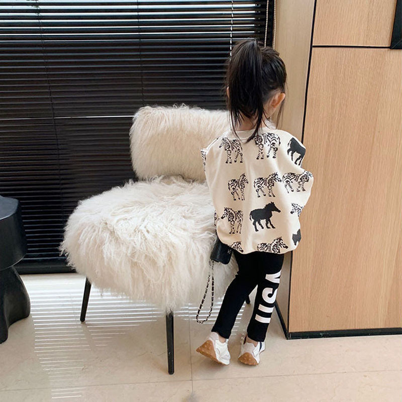 Tüdrukute sügisülikond Printsessi stiilis võlts kaheosaline kampsun + säärised Kevadriided Täiesti sobivad moodsad lasteriided