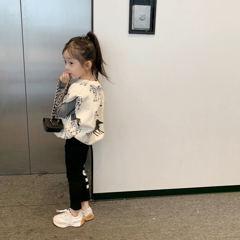 Tüdrukute sügisülikond Printsessi stiilis võlts kaheosaline kampsun + säärised Kevadriided Täiesti sobivad moodsad lasteriided