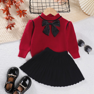 Bear Leader Girls Baby 2023 Mood Talvine silmkoelised rõivakomplektid Multifilmid Kampsunid Topid Volangid Seelikud Komplektid Lasteriided