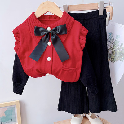 Bear Leader Girls Baby 2023 Mood Talvine silmkoelised rõivakomplektid Multifilmid Kampsunid Topid Volangid Seelikud Komplektid Lasteriided