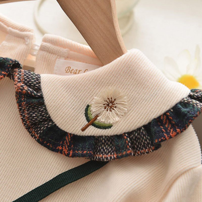 Bear Leader mergaičių drabužių rinkiniai 2 vnt. megztinis ilgomis rankovėmis, rudens žieminiai megztiniai + sijono apranga Kalėdinis vaikų kostiumas