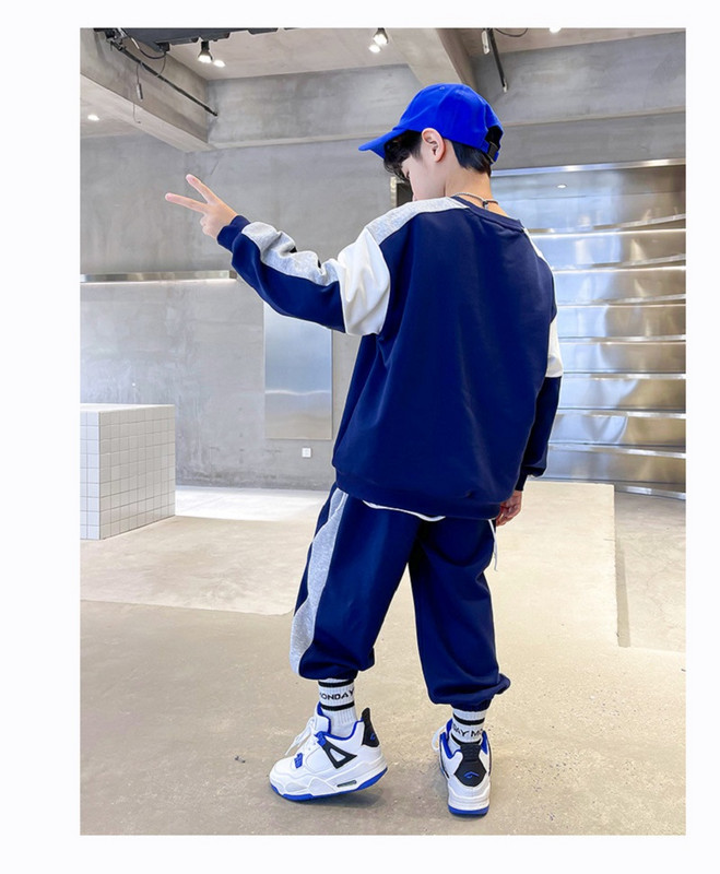 Kevad-sügis poiste kontrast multifilmi dressipluus + dressipükste komplekt Koolilapsed dressid Laste varustus Üliõpilaste sörkimiskostüüm 5-16 a.