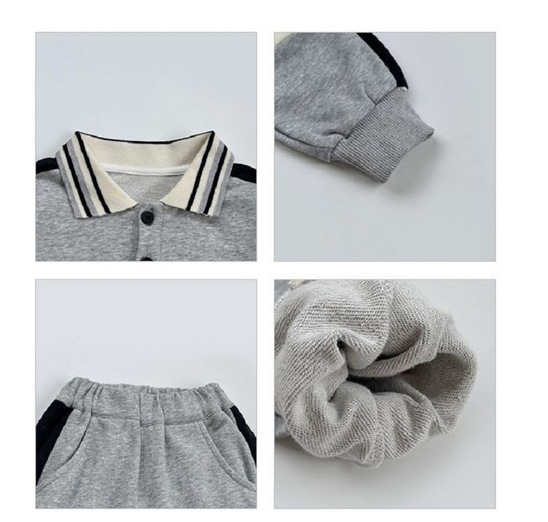 Baby Boys Contrast Alphabet dressipluus + dressipükste komplektid Laste dressid Laste varustus Jumper püksid Jogger komplekt 1-10 aastat