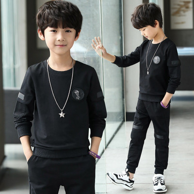 Laste spordidresside komplektid poistele teismelistele Korea laste rõivakomplektid 2023. aasta kevade laste dressipluus+pükste komplektid poistele, kaheosaline komplekt