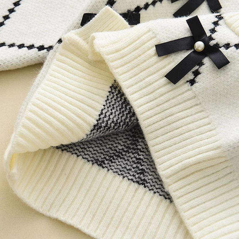 Bear Leader Bow Beebi dressipluus + Püksid 2tk Komplekt Uus 2–6-aastaste laste kudumisriietus Laste spordidress, tüdrukute talveriided