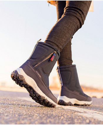2023 Удобни неплъзгащи се външни ботуши Дамски обувки Мъжки ботуши за сняг Ботуши на платформа Глезени Плюшени топли удебелени зимни обувки Мъжки