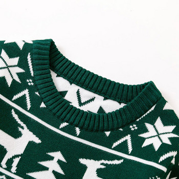 2023 Παιδικά πλεκτά πουλόβερ Χειμερινά χριστουγεννιάτικα πλεκτά Κορυφαία πουλόβερ για αγόρια για κορίτσια Βαμβακερά ρούχα Πουλόβερ με στάμπα για μωρά 2-7 ετών