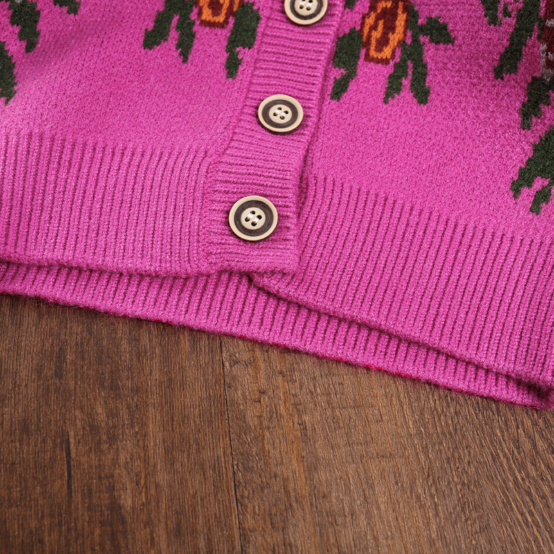 Σετ πουλόβερ για κορίτσια Bear Leader 2023 Φθινόπωρο και Χειμώνας Νέο μπλουζάκι με εμπριμέ ζακέτα + σορτς Σετ πλεκτού για κορίτσια δύο τεμαχίων