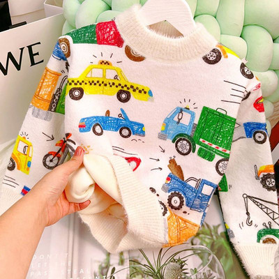 2-9T pentru copii, băieți și fete, îmbrăcăminte de iarnă, drăguț, pulover pentru copii, pulover, tricotat, cu imprimeu animal, haină tricotată pentru bebeluși