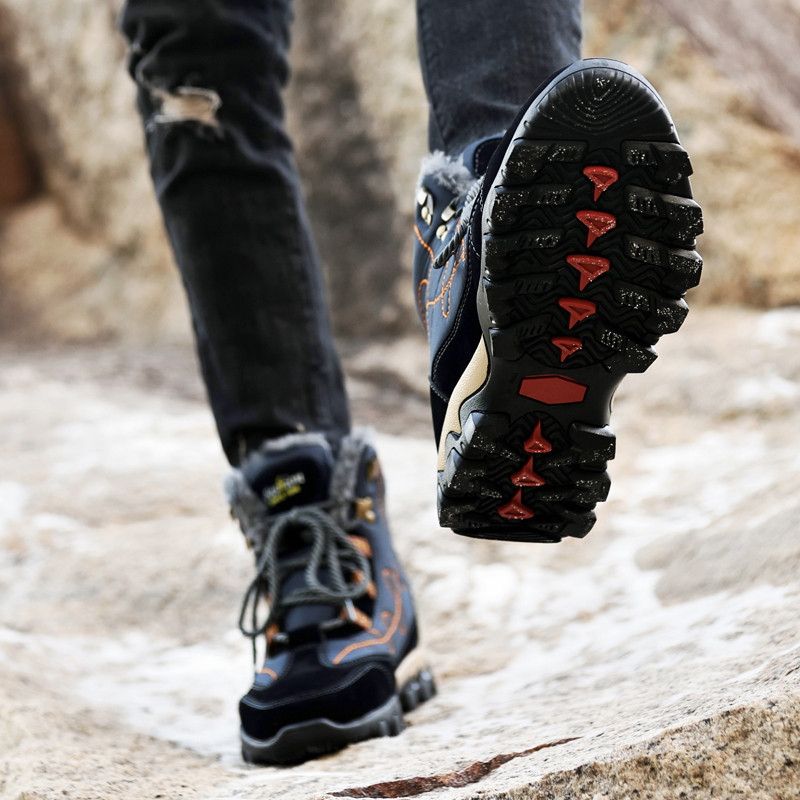 Nove zimske vodootporne muške gležnjače Tople plišane velike muške čizme za snijeg Radne čizme za vanjske aktivnosti Modne ležerne motociklističke čizme