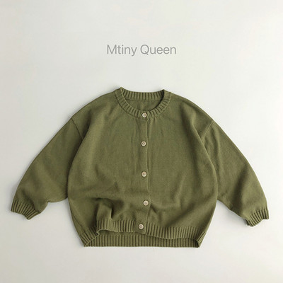5336C Pulover Copii 2023 Primavara Toamna Bumbac Tricotat Cardigan Manta Pulover Copii Culoare Solidă 1-7 Ani Pulover Fetă