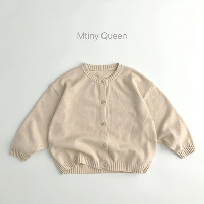 5336C Pulover Copii 2023 Primavara Toamna Bumbac Tricotat Cardigan Manta Pulover Copii Culoare Solidă 1-7 Ani Pulover Fetă