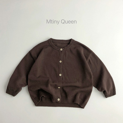 5336C Pulover Copii 2023 Primavara Toamna Bumbac Tricotat Cardigan Manta Pulover Copii Culoare Solidă 1-7 Ani Pulover Fetă