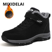 Žieminiai vyriški kulkšnies batai šilti pliušiniai vyriški sniego batai lauke, vandeniui atsparūs neslystantys žygio batai madingi darbas laisvalaikio batai sportbačiai