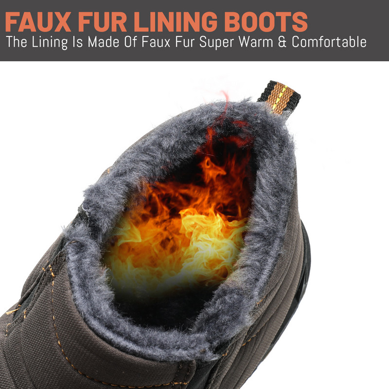 Cizme de iarnă pentru bărbați Cizme de zăpadă pentru bărbați calde de pluș Cizme impermeabile de dimensiuni mari Cizme pentru bărbați confortabile în aer liber Cizme pentru bărbați de iarnă pantofi de iarnă pentru bărbați