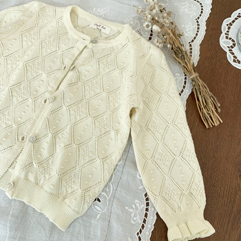 Пролетно-есенен плетен пуловер с жилетка 1-7 години Бебешки детски дрехи Издълбани пуловери за момчета и момичета Децата носят дрехи за бебета за момчета