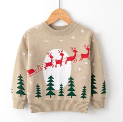 Jõulud Beebi Poiss Tüdruk Kampsun Laste Kudumid Lumememm Põder Hirv Pullover Jõulud Uusaasta Sügis Talv Kevad Beebiriided 2-8A