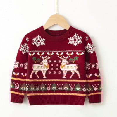 Jõulud Beebi Poiss Tüdruk Kampsun Laste Kudumid Lumememm Põder Hirv Pullover Jõulud Uusaasta Sügis Talv Kevad Beebiriided 2-8A
