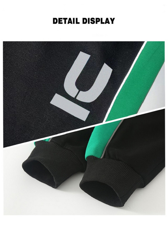 Kevad-sügis poiste kontrasti tähestikuga tõmblukuga dressipluus + dressipükste komplektid koolilapsed dressirõivad, sörkimiskostüümid 3–16 a.