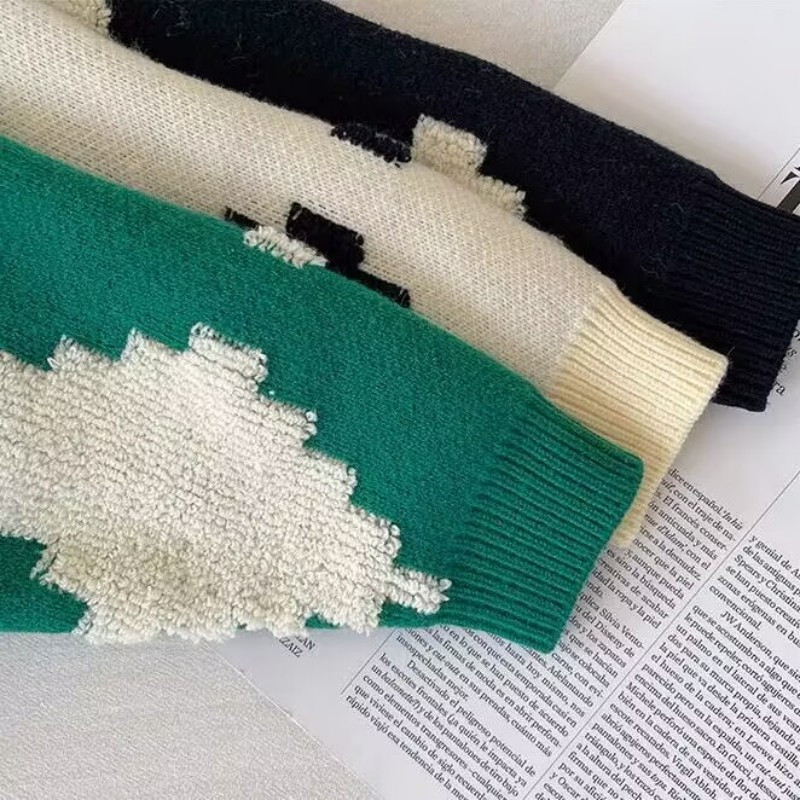 Laste sügis- ja talvekampsun poistele ja tüdrukutele Korea kootud topp plüüsi ja paksendatud beebi sügisriietega