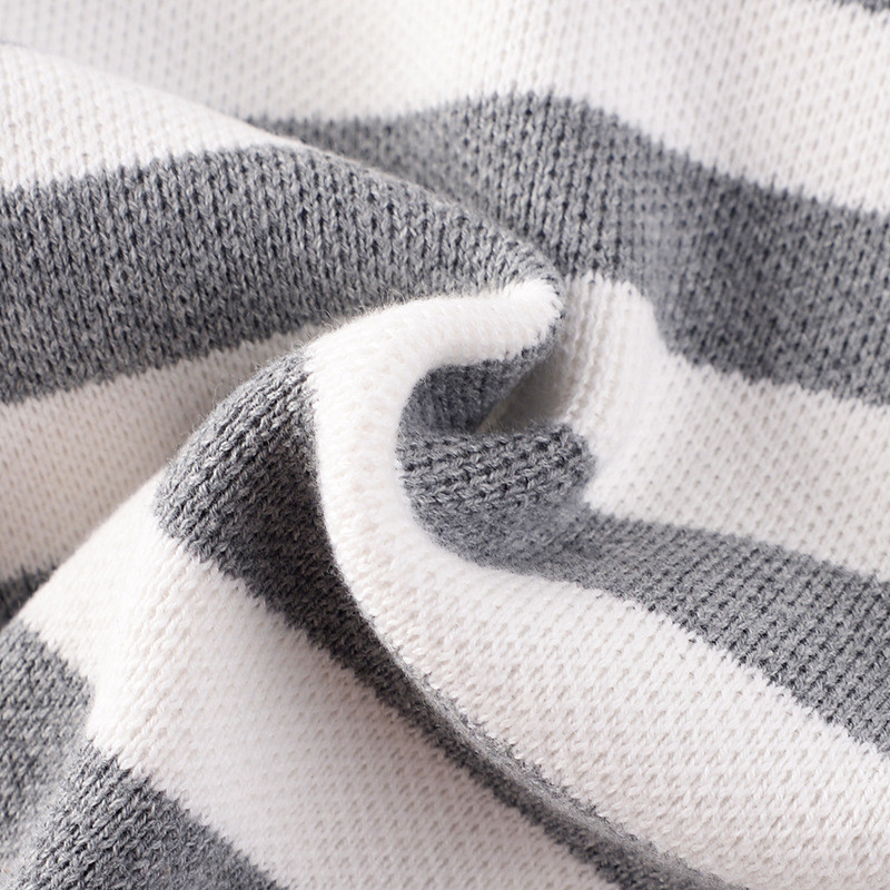 Poiste kampsun Talvine puuvillane sviiter Tüdrukute triibulised kootud kampsunid 2-8 aastased lastele Kampsunid beebidele Poistele Keeratud krae Topid mantel