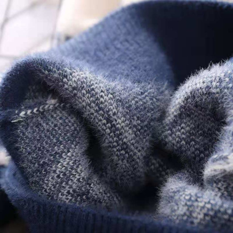 Detské oblečenie pre dievčatá, pletené, s dlhým rukávom a výstrihom do O-krku, hrubé, jesenné a zimné, ležérne, univerzálne, kontrastné, farebné, svetre