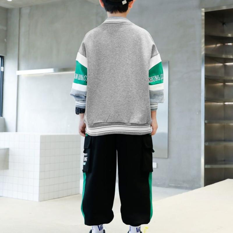 Kevad-sügis beebikomplektid Lasteriided Poiss Spordikiri Pikkade varrukatega Mantlid Püksid 2tk Riietus Kostüümid Pesapallivormid 4-16 a.