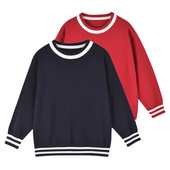 2023. aasta talveriided Laste kampsun Preppy Style poiste tüdrukute vabaaja triibuline pikkade varrukatega O-kaelusega kootud pullover, laste varustus