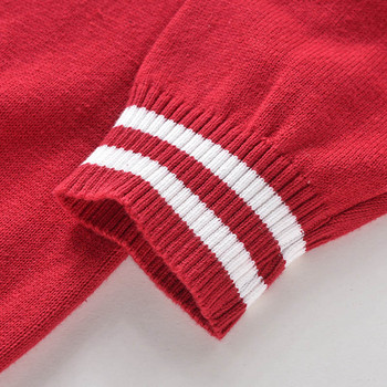 2023 Χειμερινά ρούχα Παιδικό πουλόβερ Preppy στυλ για αγόρια για κορίτσια Casual ριγέ μακρυμάνικο πουλόβερ με λαιμόκοψη Κορυφή παιδική στολή