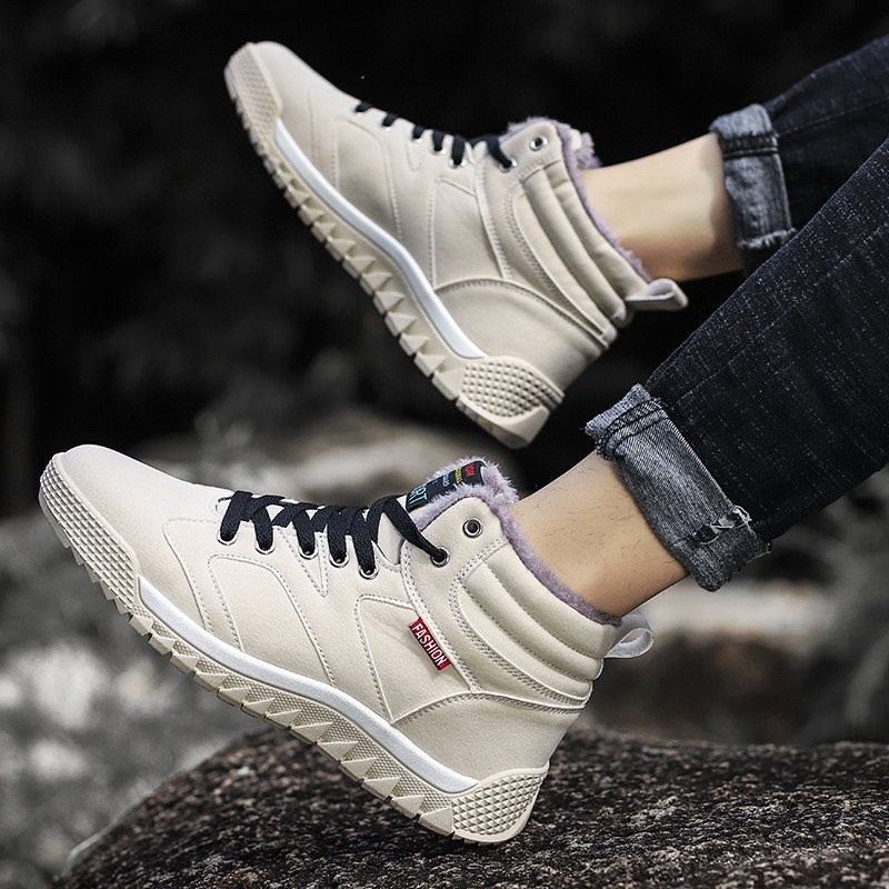 Uued Meeste Saapad Talvised Ülisoojad Poolsaapad Meeste Talvekingad Plush Nööriga libisemiskindlad Lumesaapad Meeste Välistossud Suures suuruses