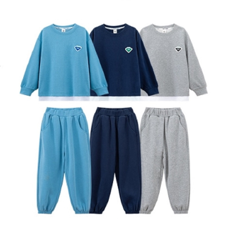 Sügisene pikkade varrukatega rõivakomplekt Lastele poisile Tüdrukutele Lapikujuline kampsun Top Pant 2-osaline Komplektid Laste Dressipüksid Dressipüksid Salongiriided