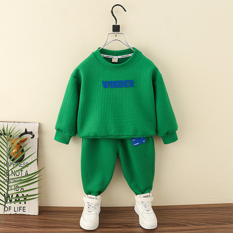 Set haine bebelusi baieti fete toamna iarna litere pulover hanorac top si costum pantaloni copii 2 piese tinute trening copil