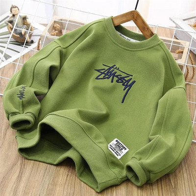 Sügis suured laste dressipluusid poisid tüdrukud pikkade varrukatega pulloverid lastele puuvillased sport vabaaja topid Riided 4-14 aastat