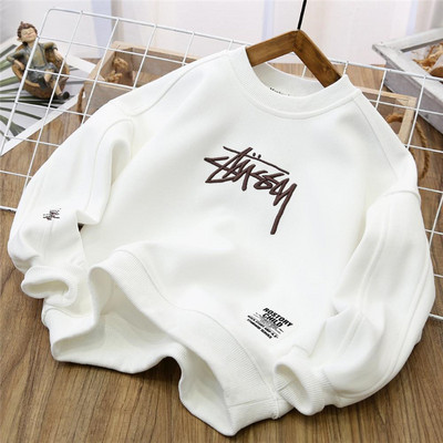 Sügis suured laste dressipluusid poisid tüdrukud pikkade varrukatega pulloverid lastele puuvillased sport vabaaja topid Riided 4-14 aastat