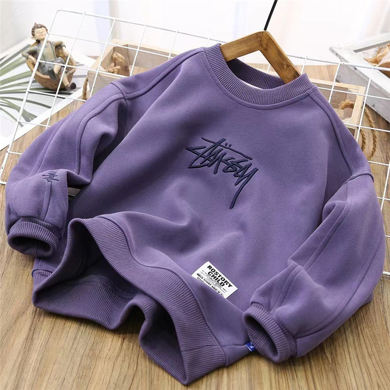 Sügis suured laste dressipluusid poisid tüdrukud pikkade varrukatega pulloverid lastele puuvillased sport vabaaja topid Riided 4-14 aastat