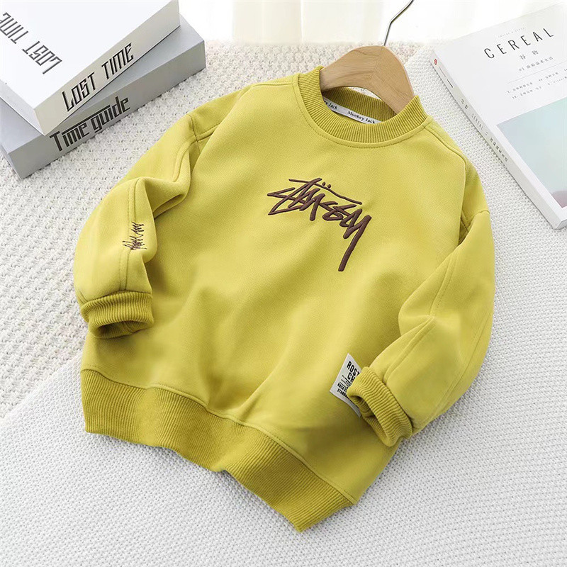 Sügis suured laste dressipluusid poisid tüdrukud pikkade varrukatega pulloverid lastele puuvillased sport vabaaja topid Riided 4-14 aastat