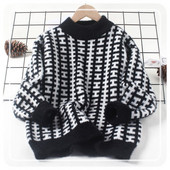 2023 haine noi pentru copii fete tricotate toamnă iarnă groase clasice toate meciurile casual cu dungi de culoare contrastantă pulovere pulovere