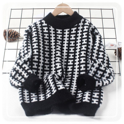 2023 haine noi pentru copii fete tricotate toamnă iarnă groase clasice toate meciurile casual cu dungi de culoare contrastantă pulovere pulovere